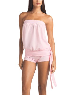 Cotton Jersey Side Tie Tube Top