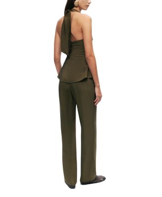 Straight-Leg Tailored Pants