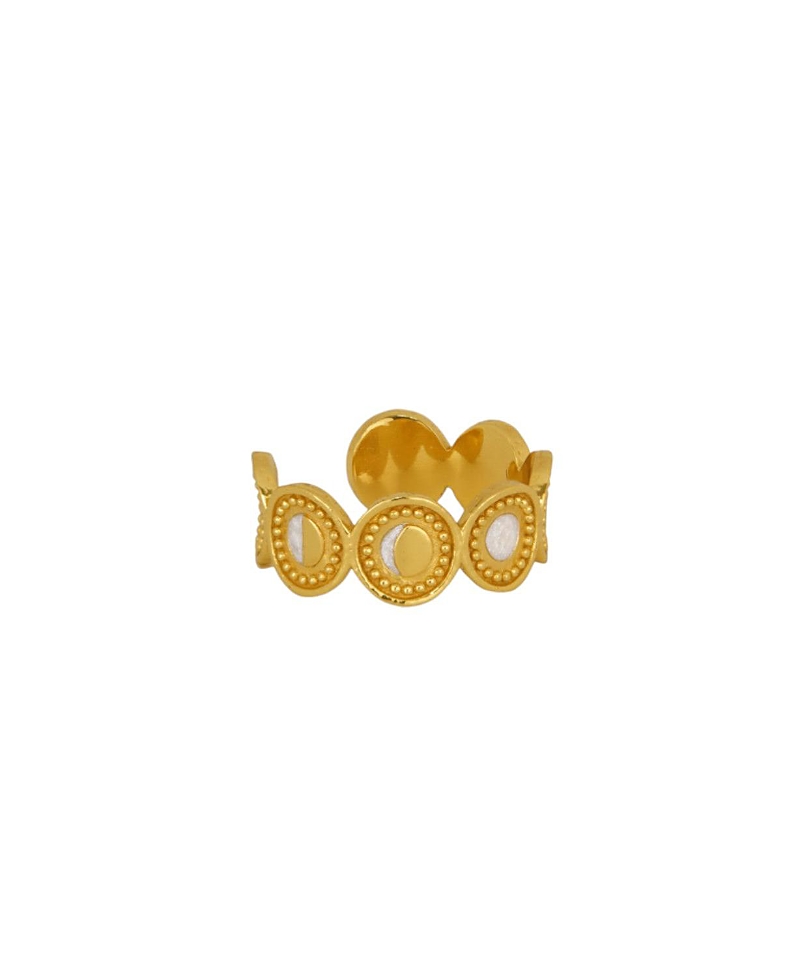 Ottoman Hands Moon Phase Stacking Ring