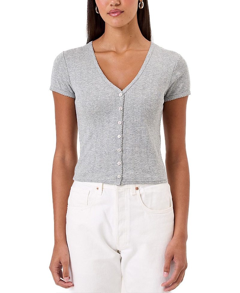 Goldie Lewinter Pointelle Ellie Cropped Cardigan