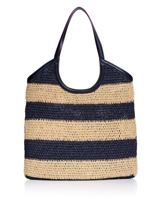 Georgica Large Striped Crochet Tote Bag