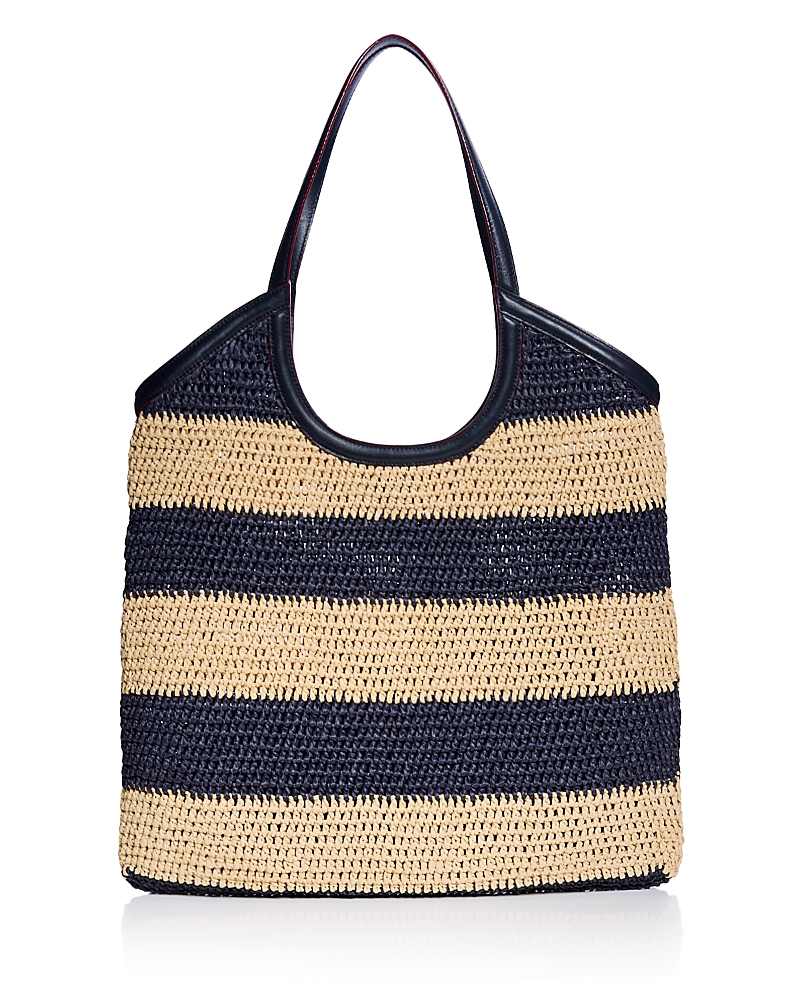 Mz Wallace Georgica Large Striped Crochet Tote Bag