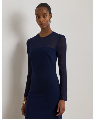 Crepe & Chiffon Cocktail Dress