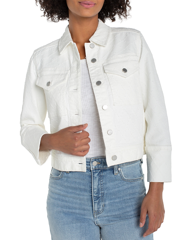 Liverpool Los Angeles Bracelet Length Cuffed Sleeve Cropped Jacket