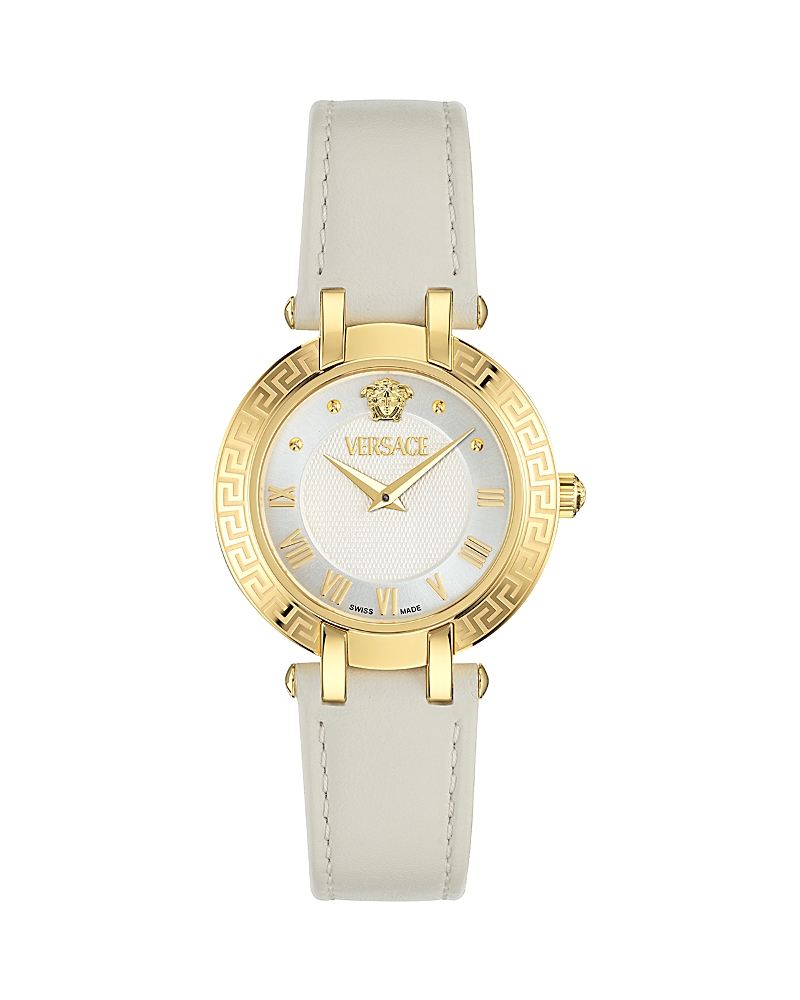 Versace Antlia Leather Watch, 34mm
