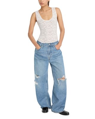 Lace Scoop Tank Bodysuit