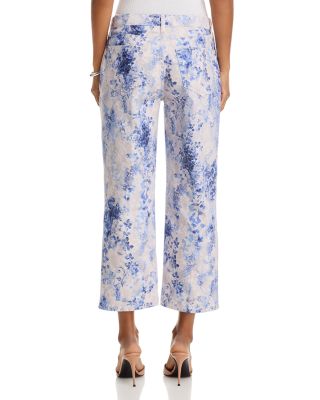 June High Rise Crop Stovepipe Jeans in Ivory Lace