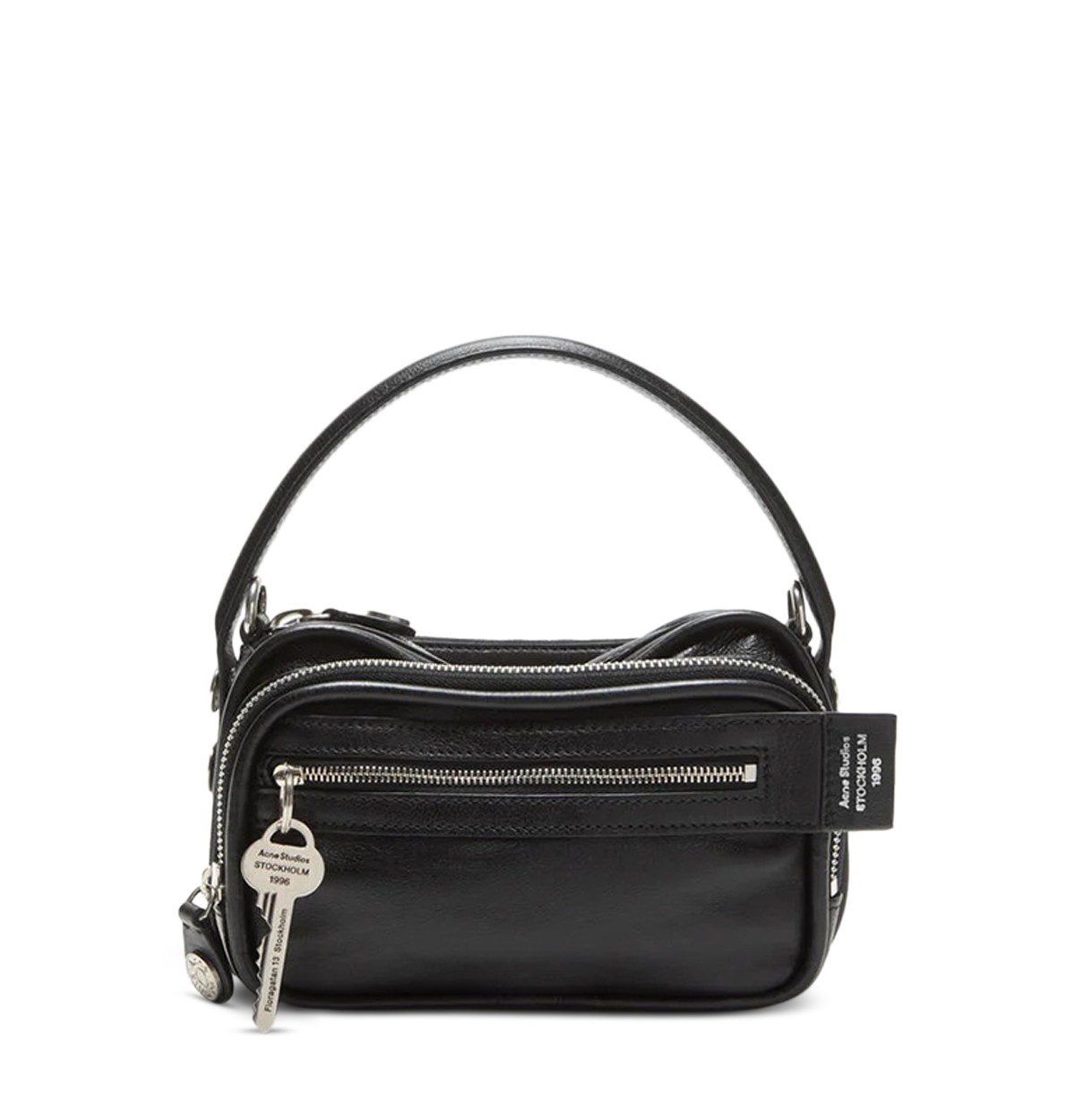 Acne Studios Camero Kit Leather Crossbody Bag in Black