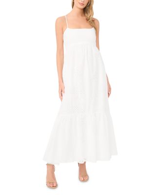 Square Neck Eyelet Maxi Dress
