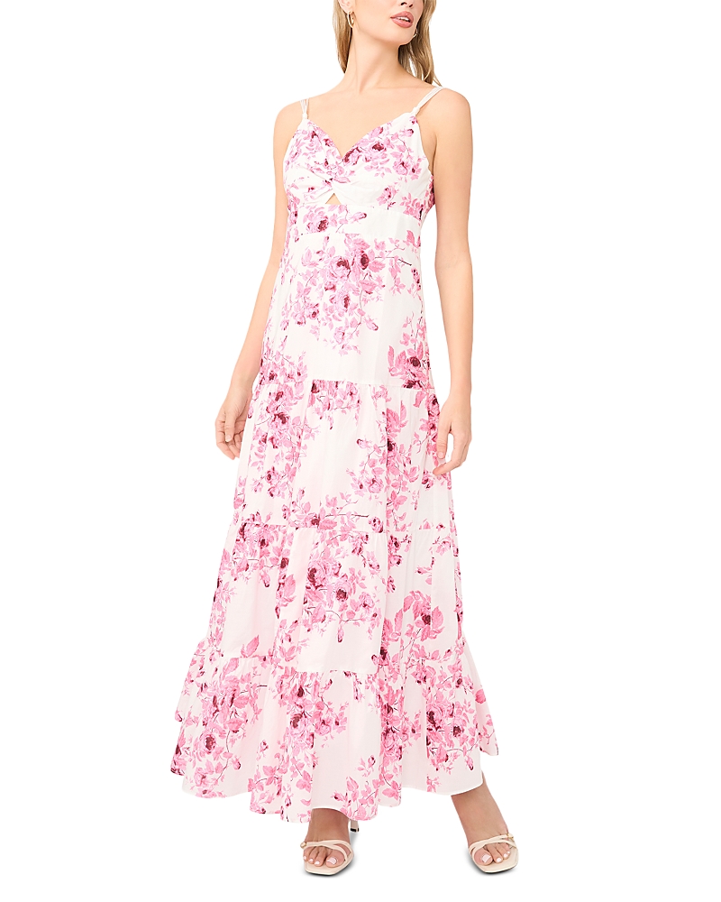 1.state Twist Front Tiered Maxi Dress