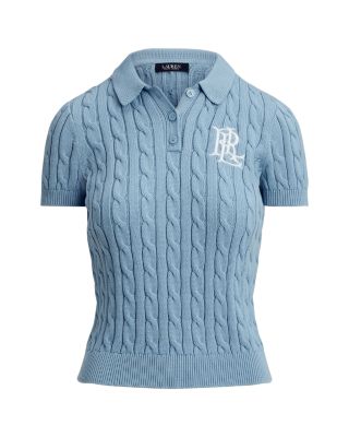 Cable Knit Polo Sweater