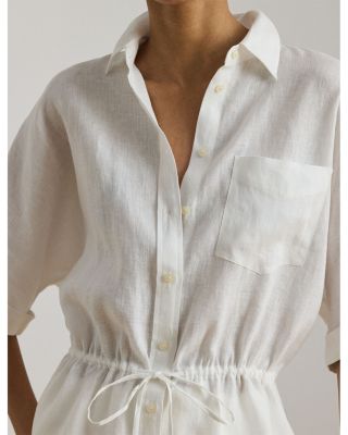 Linen Roll Tab Sleeve Tunic