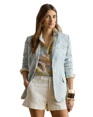 Linen Herringbone Blazer