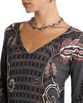 Silk Cashmere V Neck Long Sleeve Sweater