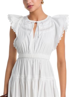 Ruffle Sleeve Midi Dress