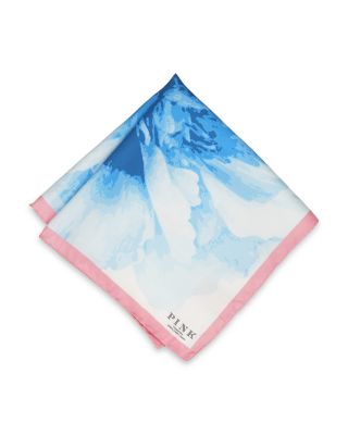 Large Flower Silk Pocket Square