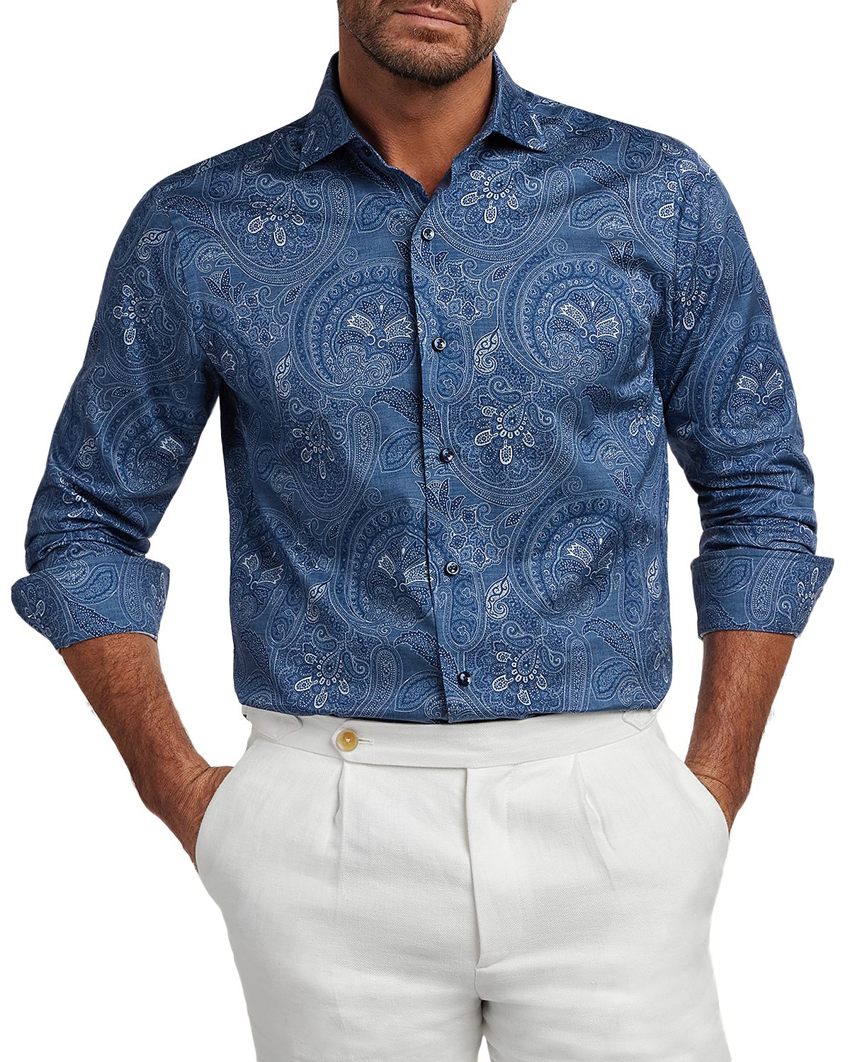 David Donahue Paisley Print Shirt