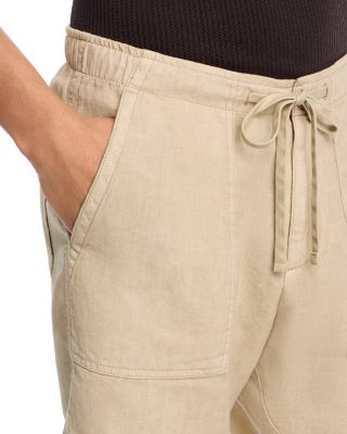 Solid Linen Elastic Waist Shorts - Exclusive