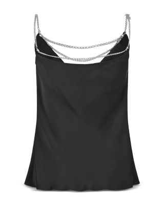 Chain Strap Cowl Neck Top