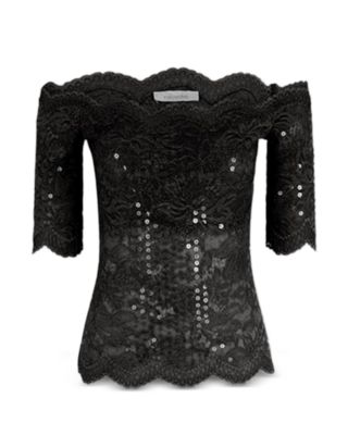 Scalloped Short Sleeve Top