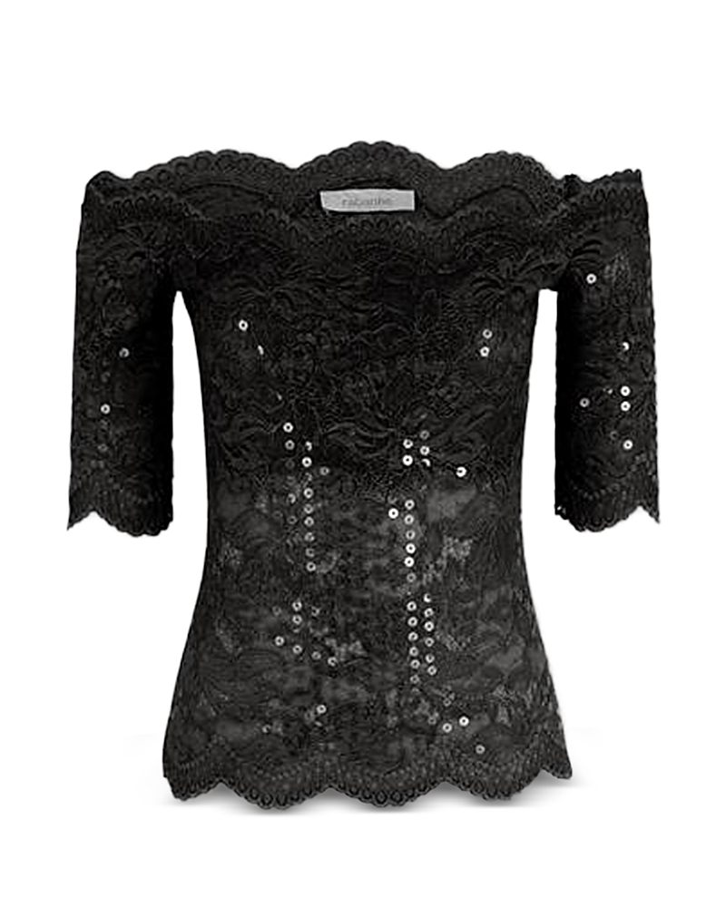 Rabanne Scalloped Short Sleeve Top