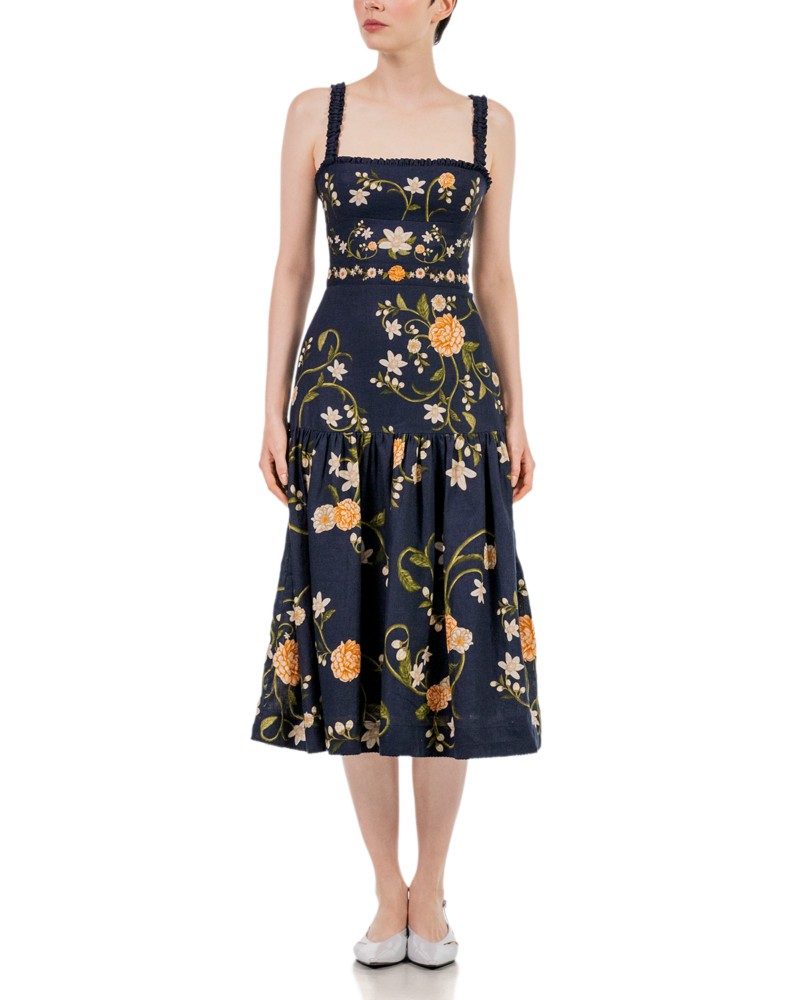 Agua by Agua Bendita Agua Bendita Nispero Valle Midi Dress in Multicolor
