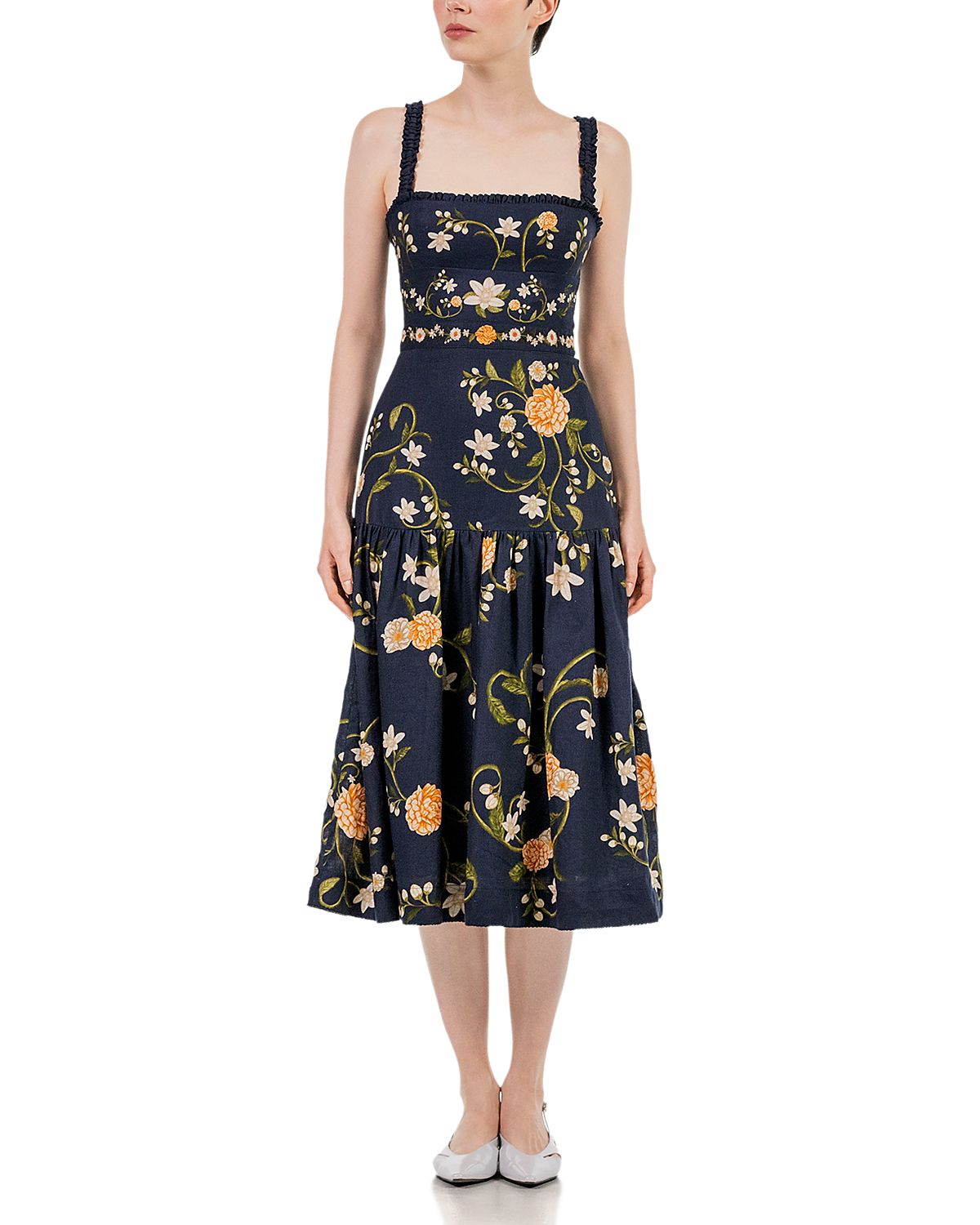 Agua Bendita Nispero Valle Midi Dress