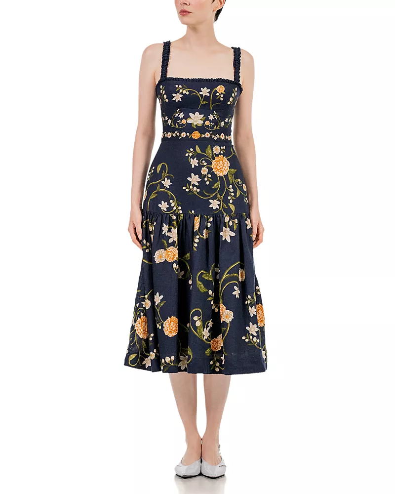 Agua Bendita Nispero Valle Midi Dress