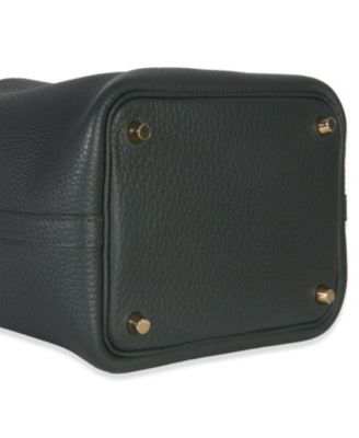 Picotin Lock Leather Handbag