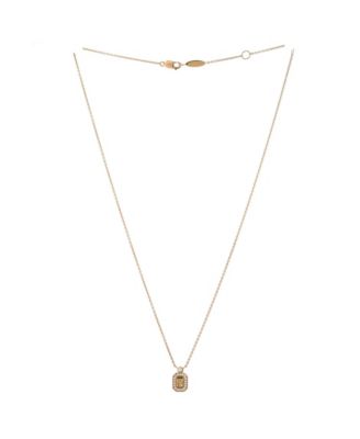 HW Logo Pendant Necklace 18K Gold with Diamonds ,16"