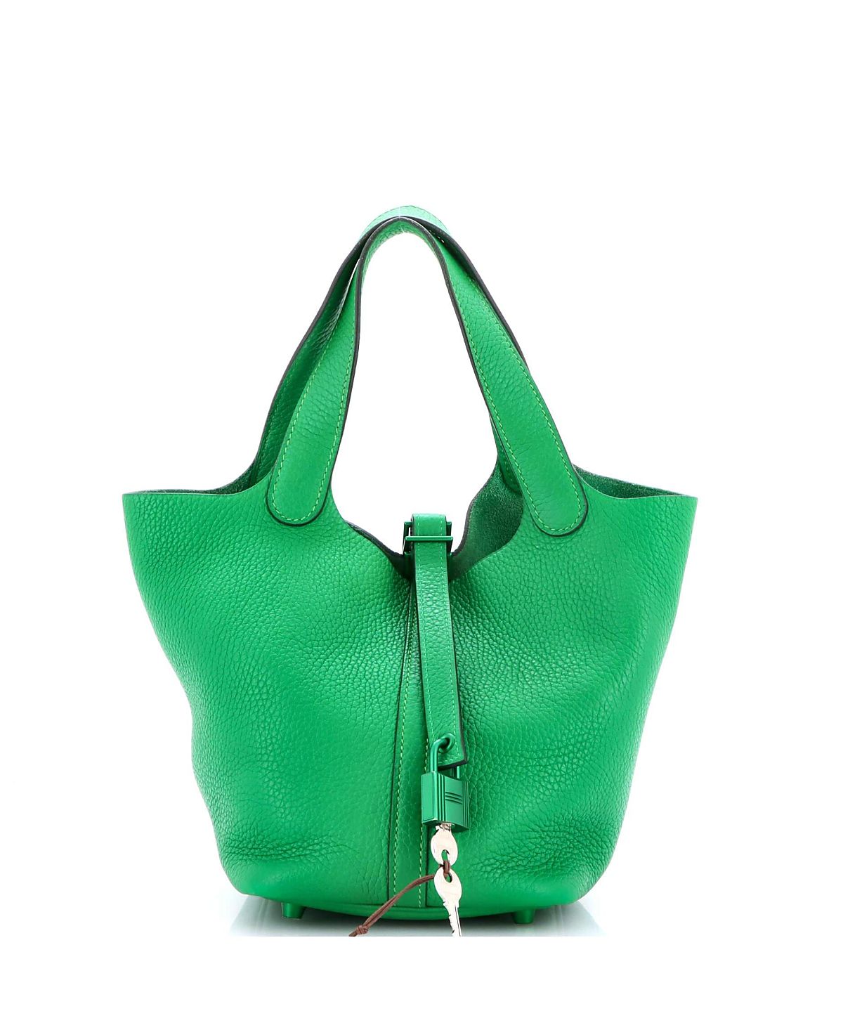Pre-Owned HERMES Pm Monochrome Picotin Lock Bag Clemence