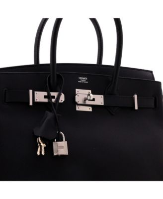 Birkin 30 Handbag Black Epsom with Palladium Hardware