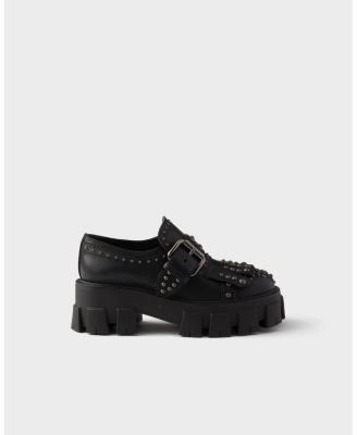  Women's Monolith Studded Leather Loafers