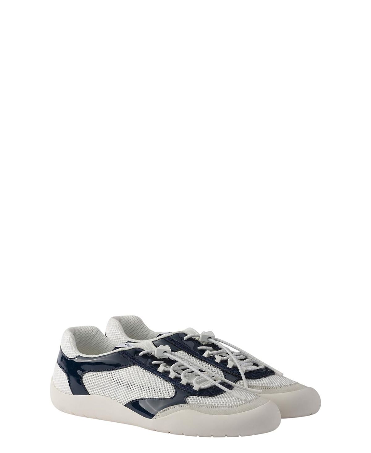 Prada Men's Speedrock Patent Leather and Mesh Fabric Sneakers