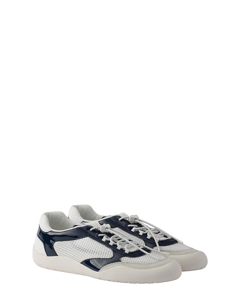 Prada Men's Speedrock Patent Leather and Mesh Fabric Sneakers