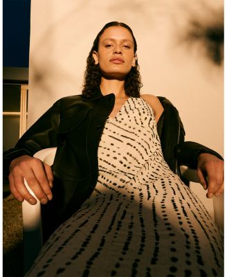 Dashed Spot Dobby Maxi Dress