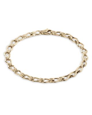 14K Yellow Gold Surf Open Link Chain Bracelet
