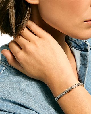 \Sterling Silver Icon Woven Chain Link Bracelet, 5mm