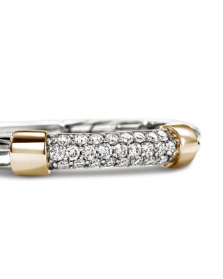 14K Yellow Gold & Sterling Silver JH Essentials Diamond Band