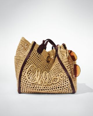 Double Carry Raffia Shoulder Bag