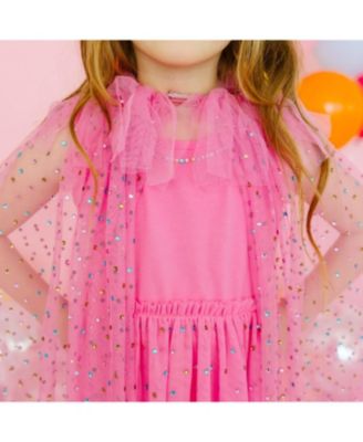 Girls' Raspberry Rhinestone Cape - Little Kid, Big Kid