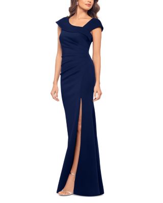 Asymmetric Neck Scuba Dress - Exclusive