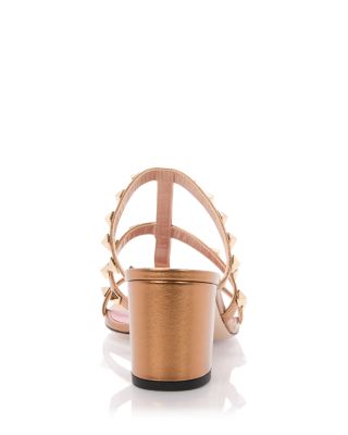 Women's Rockstud Block Heel Slide Sandals