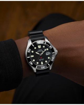 Deepwater Meridian 200 Automatic HNBR Rubber Strap Watch, 44mm