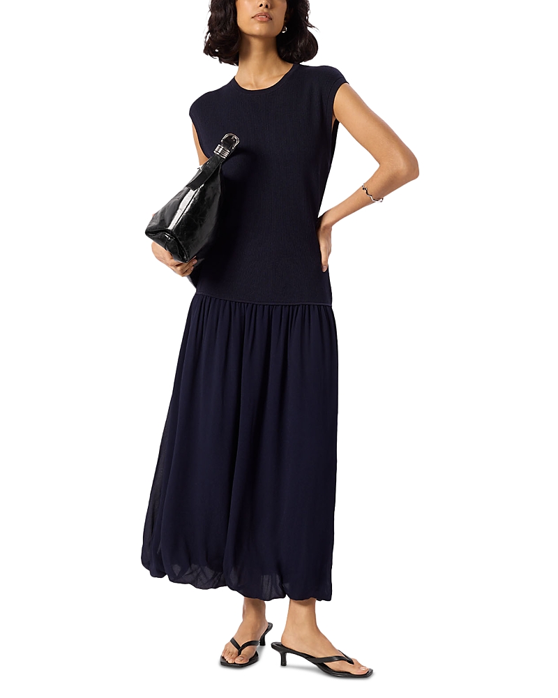 Whistles Knitted 2 in 1 Bubble Hem Dress