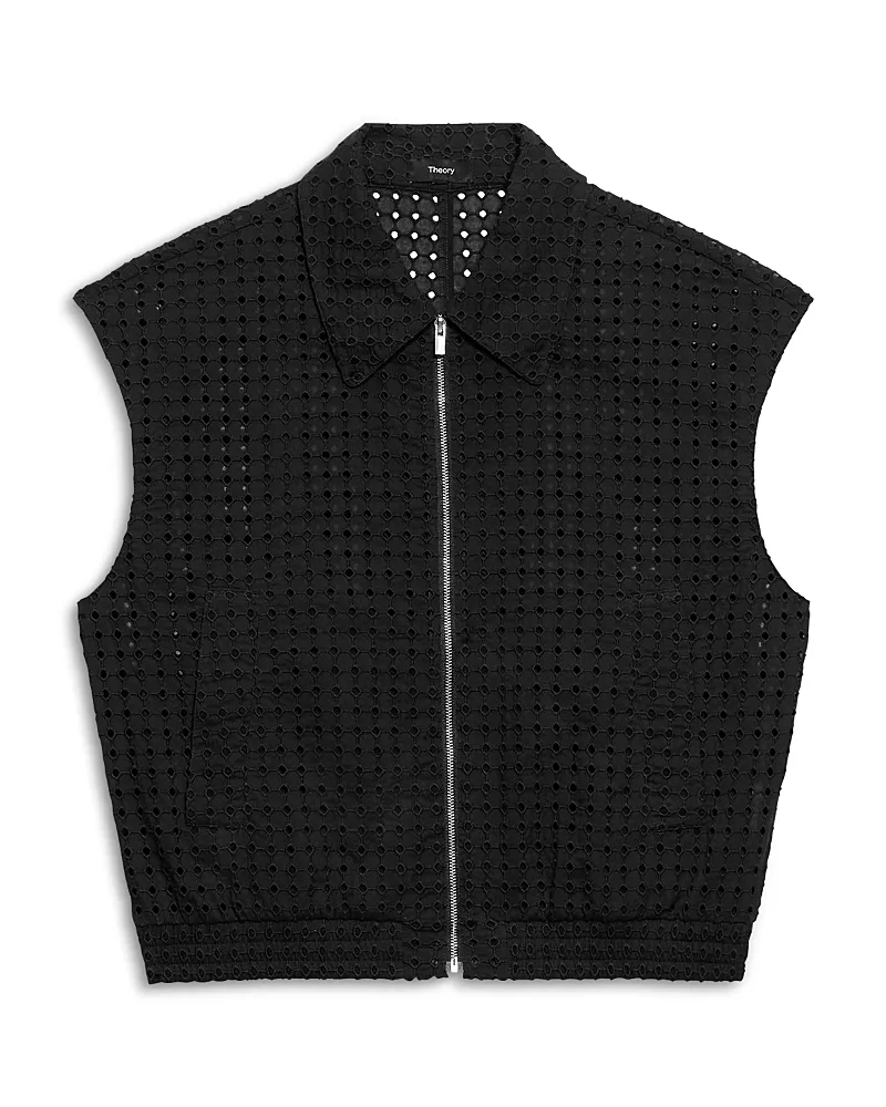 Theory Eyelet Embroidered Vest