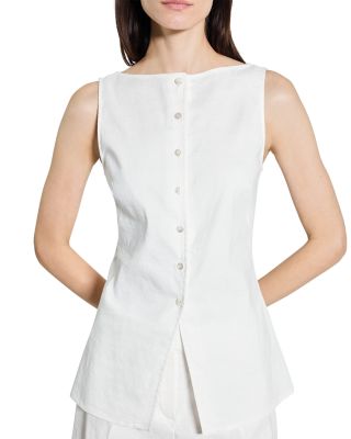 Boat Neck Sleeveless Top