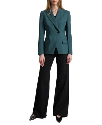  Malli Single Button Wool Stretch Jacket