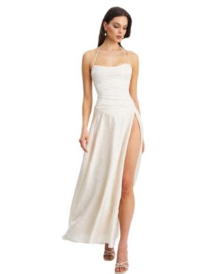  Raegan Jacquard Ruched Maxi Dress