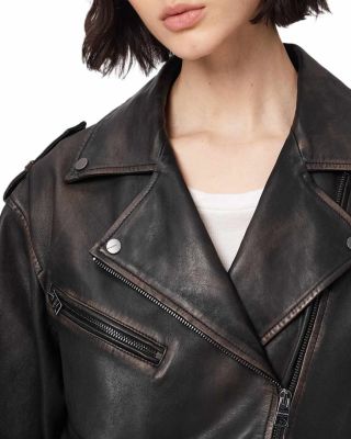 Samina Leather Biker Jacket